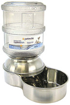 Petmate Replendish Stainless Steel Waterer: Continuous Fresh Water Supply for Pe - £52.59 GBP