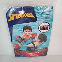 Marvel SPIDERMAN Kid Swim Water Wings Arm Bands Floats Inflate Pool Floaties 3y+ - £7.47 GBP