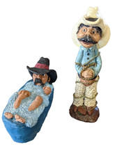 2 Signed 1994 Mexican Figures Lot Man In Tub /Tied Up In Ropes - £16.70 GBP