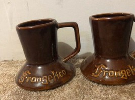 2x Collectible Frangelico Liqueur Travel Coffee Mug Wide Bottom No Spill No Skid - £12.69 GBP