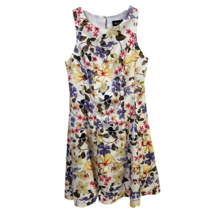 Ronni Nicole Womens Fit &amp; Flare Dress Multicolor Floral Stretch Sleeveless 10 - £21.66 GBP