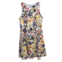 Ronni Nicole Womens Fit &amp; Flare Dress Multicolor Floral Stretch Sleeveless 10 - £20.58 GBP