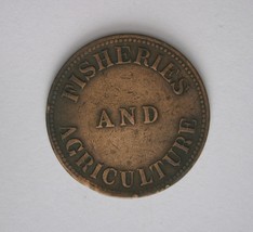 1855 Canada Token Prince Edward Island One Cent Fisheries &amp; Agriculture - £19.57 GBP