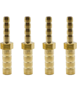 4PCS Brass Hose Brab 1/4&quot; to 1/8&quot; Brass Hose Barb Reducer Fitting Barbed... - $16.06 CAD