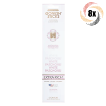 8x Packs Gonesh Extra Rich White Patchouli Incense Sticks | 20 Sticks Per Pack - £14.34 GBP