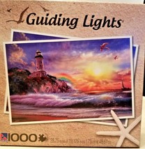 1000 Pc Puzzle Guiding Lights Sun Rise Lighthouse 2011 - $5.94