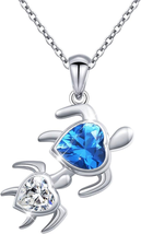 Mothers Day Gifts for Mom Wife, Mother Daughter Necklace Sterling Silver Sea Tur - £29.19 GBP