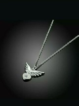 0.25Ct Round Simulated Diamond Angel Wings Heart Pendant 14k White Gold Plated - £65.14 GBP