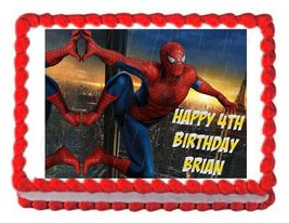 Spiderman Avengers Edible Cake Image Cake Topper - £7.98 GBP+