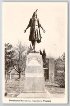 Pocahontas Monument Jamestown VA RPPC Virginia Postcard A31 - £7.79 GBP
