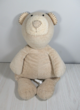 Pottery Barn Kids Brown tan Teddy Bear Chamois Trim Ear Nose Stitching P... - £23.65 GBP