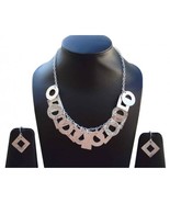 Royal Ethnic Fashion Silver Plated Geomatric Necklace - $10.99