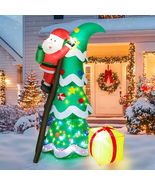 Christmas Inflatable Outdoor Decorations, 7FT Santa Claus Climbing Trees... - €46,93 EUR