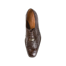 Mens Shoes Belvedere Brown Onesto 2 Genuine crocodile Ostrich Leather Lace 1419 image 3