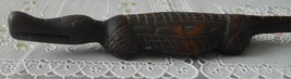 Lovely Elongated Wooden Crocodile, Hand Made, 11.5” long - $35.00