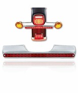 Turn Signal Bar 19 Red LED 12&quot; Reflector Light Lens Bar Fits: Harley Mot... - $84.95
