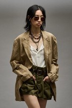 R13 Oversized Ragged Blazer Khaki. Size Small - $577.60