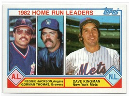 1983 Topps Reggie Jackson/Dave Kingman/Thomas Home Run Leaders #702 MLB NM-MT - £143.04 GBP