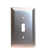 Satin Nickel Cast Metal Silver Tone Metal Switch Plate Cover New - £4.07 GBP