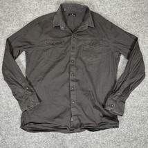 7 Diamonds Shirt Mens XL Black Solid Long Sleeve Button Up Extra Large A... - £12.15 GBP