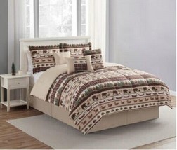 Cabin Bear Lodge Deer Wildlife 7 Piece Bed In A Bag Comforter Sets, Choice - NEW - $74.23+