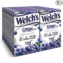Welch&#39;s Singles Water Drink Mix Powder Sticks, Grape, 0.45oz 12pk - £39.77 GBP