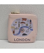 Rifle Paper Co. for Anthropologie London Pink Zip Coin Pouch 4&quot; Change P... - $640.59 MXN