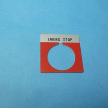 Allen Bradley 800T-X504 Aluminum Legend Plate 30.5mm EMERG STOP Red - £3.92 GBP