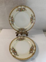 2-VTG Diamond Roslyn China Plate A. 1-6.75&quot; &amp; 1-7.5&quot; Japan Hand Painted - £11.44 GBP