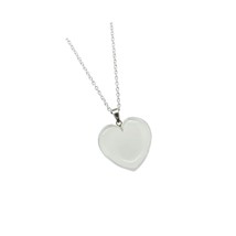 Natural Clear Quartz Heart Crystals Pendant Silver - £70.08 GBP
