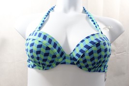 Aerie Women Swimsuit Top Bikini Blue Green Size 34B - $12.86