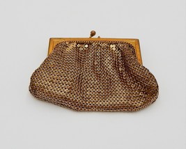 Whiting And Davis Coin Purse Women 2684 Gold Mesh Made in USA 3 x 4 Vintage - £12.75 GBP