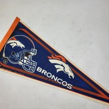 Vintage 1997 Denver Broncos NFL Wincraft Made In USA 30” Pennant Bar Flag - £25.35 GBP