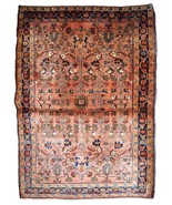 Handmade antique Persian Sarouk rug 3.7&#39; x 5.4&#39; (113cm x 164cm) 1920s - ... - $6,793.15 CAD