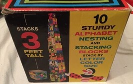 Melissa &amp; Doug Alphabet Nesting And Stacking Blocks, Cardboard Building Toy Set - £7.04 GBP