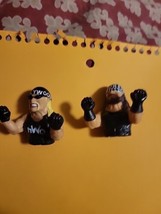 Vintage 1999 WCW Finger Wrestlers  Hulk Hogan &amp; Randy Savage Pre-owned - £23.16 GBP