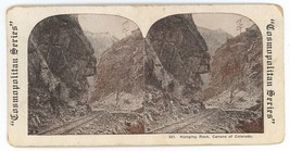 c1900&#39;s Stereoview Cosmopolitan Series Hanging Rock Canyons of Colorado Railroad - £7.52 GBP