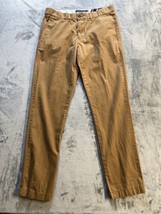 Tommy Hilfiger Chino Pants Men&#39;s 34x33 (Tag 34x34) Brown/Kahki 100% Cotton - £12.38 GBP