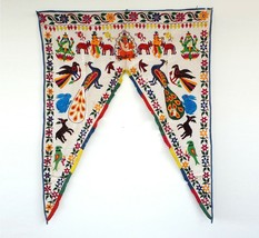 Vintage Welcome Gate Toran Door Valance Window Décor Tapestry Wall Hanging DV28 - £58.40 GBP
