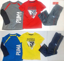 Puma Toddler Boys 3pc Outfits 2 Shirts &amp; Pants 2 Choices Sizes 2T 3T 4T NWT  - £23.96 GBP