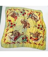 vintage vibrant color  scarf with bull with  matador pattern design scarve - $34.65