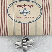Longaberger Baskets Bumblebee Pin Pewter Retired 2002 NEW in Box Handmade in USA - $9.74
