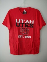 NCAA Mens Utah Utes Est Stack Jersey Short Sleeve T-Shirt Red Sz L NWT - $14.85