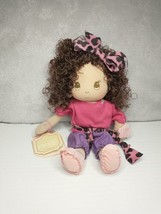 Vintage 1984 Uptown Cicely doll Applause 10&quot; brunette Pink Purple 80s Fa... - $19.10