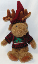 BOYDS Moose MYRON VON HINDENMOOSE II Retired 10 inch Antlers Sweater Tre... - £12.59 GBP