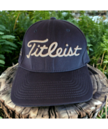 Titleist Baseball Hat Mens M-L Blue White Logo Silverstone LV Stretch Ne... - $15.83