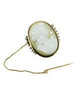 Authenticity Guarantee 
14k Rose Gold Victorian Stone Cameo Pin (#J333) - $16,563.84 MXN