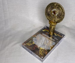 Indiana Jones RA Headpiece, Antique Gold, Metal, Red Jewel, Staff Stand, Plaque - $148.49