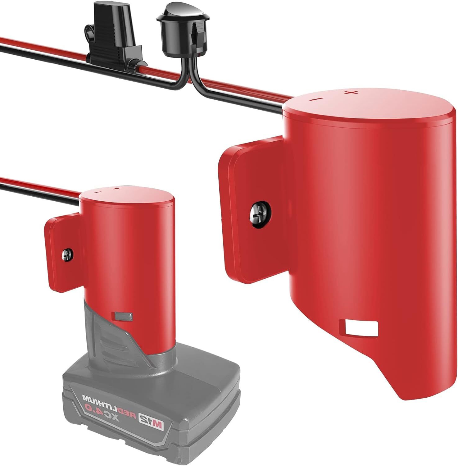 Power Wheel Adapter With Fuse &amp; Switch, Secure Battery Adapter For Milwa... - $21.99