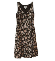 Ann Taylor Loft Floral Dress. Brown Pink Cotton Sleeveless Grannycore  S... - $15.83